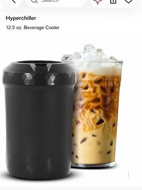 HyperChiller 12.5 oz Black Beverage Cooler - Rapid Drink Chiller